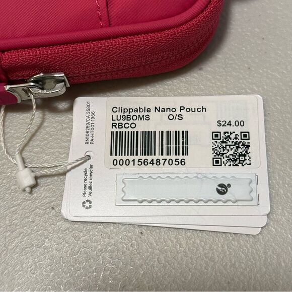 NWT CLIPPABLE NANO POUCH Raspberry Coulis RBCO Lululemon OOS SOLD OUT ONLINE! - Picture 12 of 12